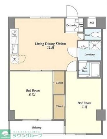 コスモリード篠崎駅前の物件間取画像